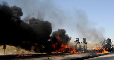 ABD Koalisyonu, YPG/PKK'dan Esed Rejimine Petrol Taşıyan Tankerleri Vurdu