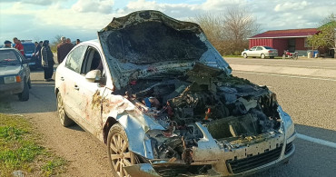 Adana'da Otomobil Koyun Sürüsüne Çarptı