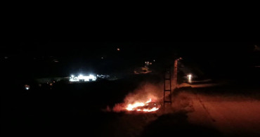 Adıyaman'da baraj yolunda anız yangını çıkıyor