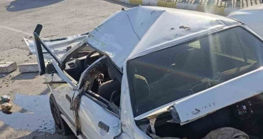 Adıyaman'da Kontrolden Çıkan Araç Takla Attı
