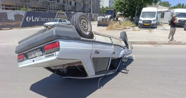Adıyaman'da takla atan otomobilin sürücüsü yaralandı