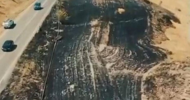 Adıyaman'da yangında 15 dönümlük buğday tarlası zarar gördü