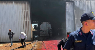 Adıyaman'daki tütün işletmesinde yangın çıktı