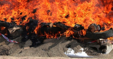 Afganistan'da 28 Ton Uyuşturucu Yakılarak İmha Edildi
