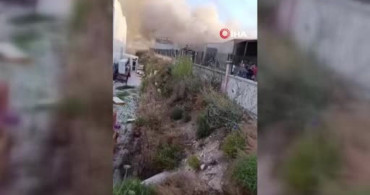 Afyonkarahisar'da sucuk fabrikasında yangın başladı