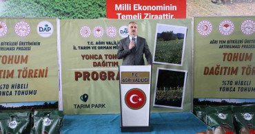 Ağrı'da Sertifikalı Yonca Tohumu Dağıtımı Gerçekleşti