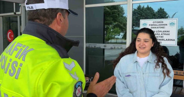Aksaray Otogarında Trafik Polisi Uyarıları