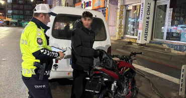 Aksaray'da Abart Egzozlu Motosikletli Sürücüye Ağır Ceza