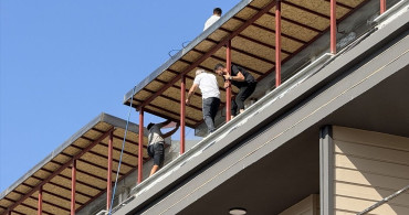 Alanya'da İnşaat Halindeki Binada Yangın Çıktı