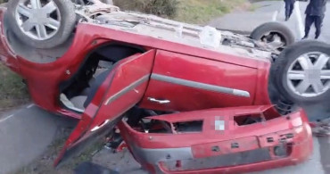 Alaplı'da Orman İşletme Aracı Takla Attı