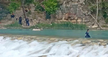 Alara çayında kaybolan 25 yaşındaki genç için arama çalışmaları devam ediyor