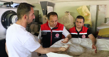 Alper Koçaker, hububat ve bakliyat eleme tesisini ziyaret etti