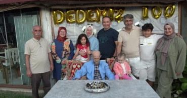 Amasya'da 100 yaşına giren Ali dede için sürpriz doğum günü kutlaması yapıldı