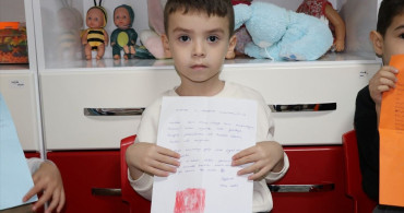 Amasya'da Anaokulu Öğrencilerinden Askerlere ve Polislere Anlamlı Mektuplar