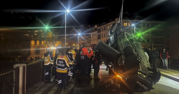Amasya'da Nehre Düşen Otomobilde Can Pazarı