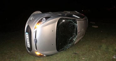 Amasya'da Otomobil Devrildi: 2 Yaralı