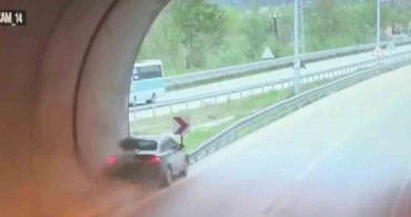 Amasya'da Tünel Çıkışında Otomobil Kazası