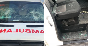 Ambulansın camlarını kürekle parçaladı: Hamile sağlık çalışanı yaralandı