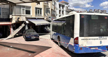 Ankara'da EGO otobüsü iş yerine girdi: 7 yaralı