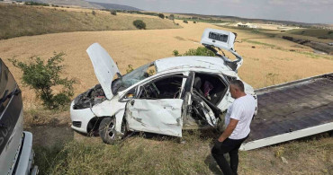 Ankara'da otomobil şarampole yuvarlandı: 3 yaralı