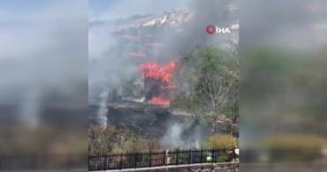 Ankara’da yangın, ahşap evi kullanılamaz hale getirdi