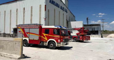 Ankara'daki alçı fabrikasında yangın kontrol altına alındı