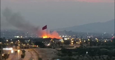 Ankara'nın etimesgut ilçesinde otluk arazide yangın