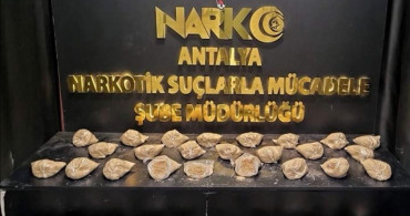 Antalya'da 16,6 kilogram eroin ele geçirildi