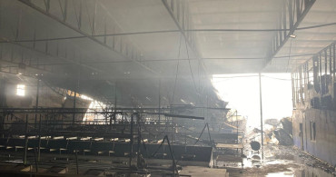 Antalya'daki Sebze Paketleme Tesisi Yangını