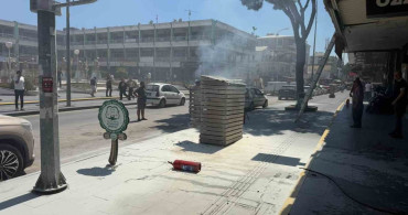 Antalya'nın Serik ilçesinde elektrik trafosunda yangın çıktı
