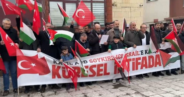 Ardahan'da İsrail'in İdam Yasası Protesto Edildi