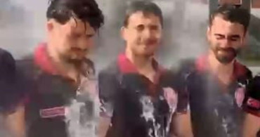 Artvin'de itfaiyecilik mezunları tazyikli su ile uğurlandı
