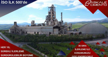 Aşkale çimento İSO 500 sıralamasında 36 basamak yukarı çıktı