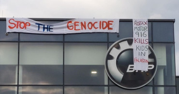 Avusturya'da Filistin Destekçileri BRP Rotax Önünde Protesto Düzenledi