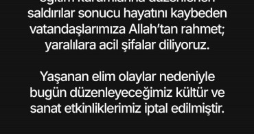 Aydın Büyükşehir Belediye Başkanı Çerçioğlu Etkinlikleri İptal Etti