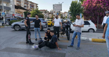 Aydın'da otomobil ile motosikletin çarpışması sonucu sürücü yaralandı