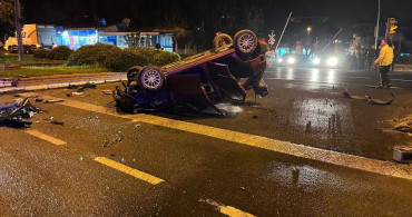 Aydın'da Trafik Kazası: Takla Atan Araçta İki Yaralı