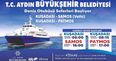 Aydın'dan Yunan adalarına deniz otobüsü seferleri başladı