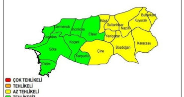 Aydın'ın doğu bölgeleri için kuvvetli yağış uyarısı