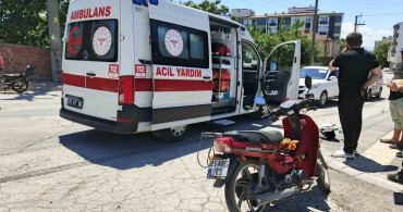 Bafra'da motosiklet sürücüsü trafik kazasında yaralandı