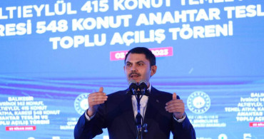 Bakan Kurum anahtar teslim töreninde konuştu: 70 bin konutun temellerini atan bir Türkiye var