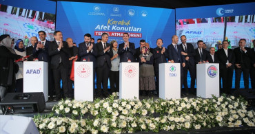 Bakan Kurum'dan Karabük'te Afet Konutları Temel Atma Töreni