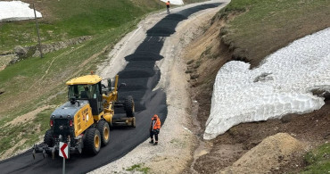 Balahor Yayla Yolunda Asfalt Çalışmaları Başladı