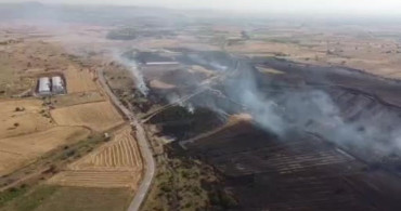Balıkesir'in Kepsut ilçesinde merada çıkan yangın kontrol altına alındı