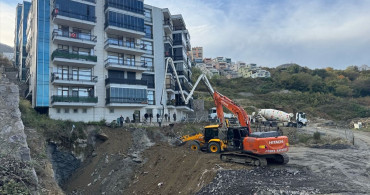 Bartın Amasra'daki İnşaat Göçüğü Sonrası Dolgu Çalışmaları