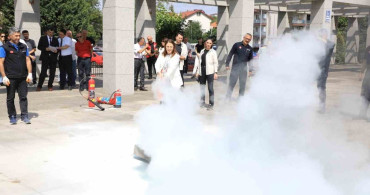 Bartın valiliğinde yangın tatbikatı gerçekleştirildi