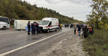 Bartın'da İşçi Servisi Devrildi: 1 Ölü, 19 Yaralı