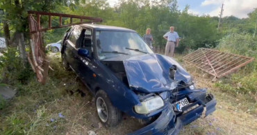 Bartın’da kaza yapan sürücü aracı bırakıp evine gitti