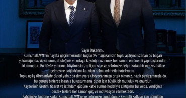 Başkan Sarıkaya'dan Elitaş'a teşekkür