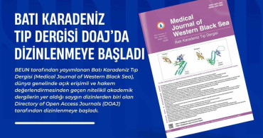 Batı Karadeniz Tıp Dergisi doaj'da dizinlenmeye başladı